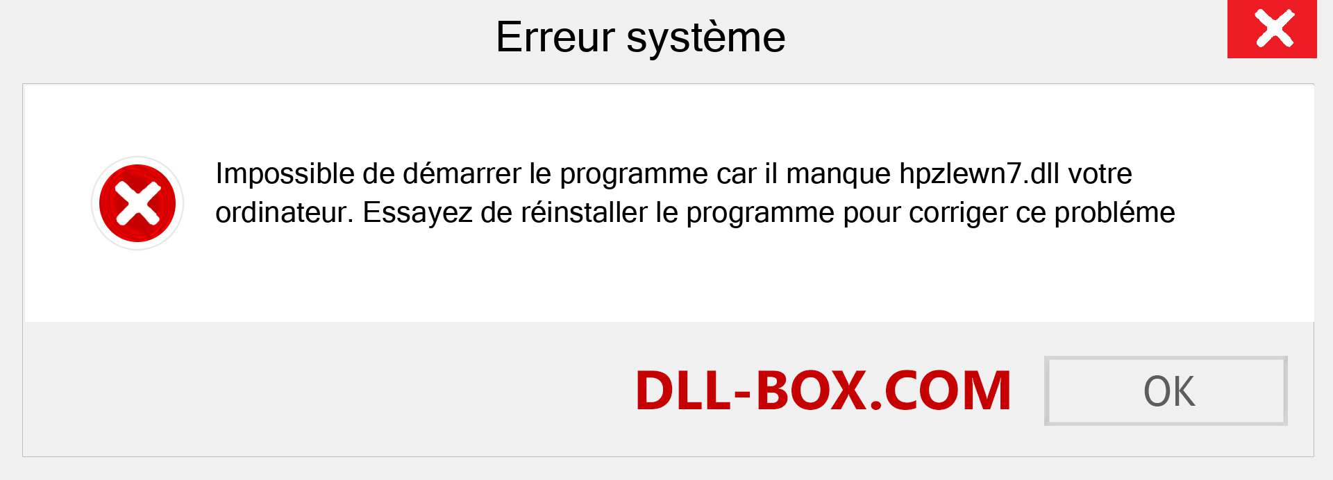 Le fichier hpzlewn7.dll est manquant ?. Télécharger pour Windows 7, 8, 10 - Correction de l'erreur manquante hpzlewn7 dll sur Windows, photos, images